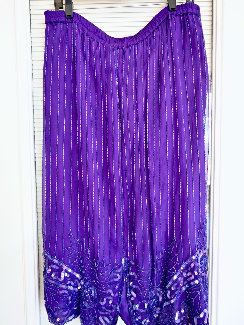 Laurence Kazar Purple Beaded Midi Dress - Picture 6 of 6